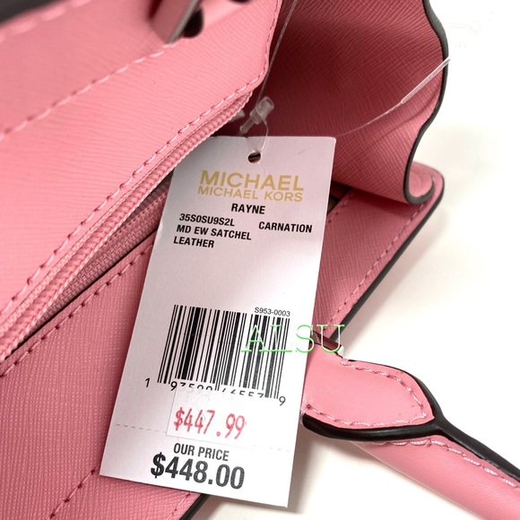 Michael Kors Rainer Medium Leather Satchel Pink - Picture 7 of 11